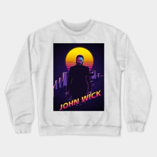 retro 80s john wick Crewneck Sweatshirt